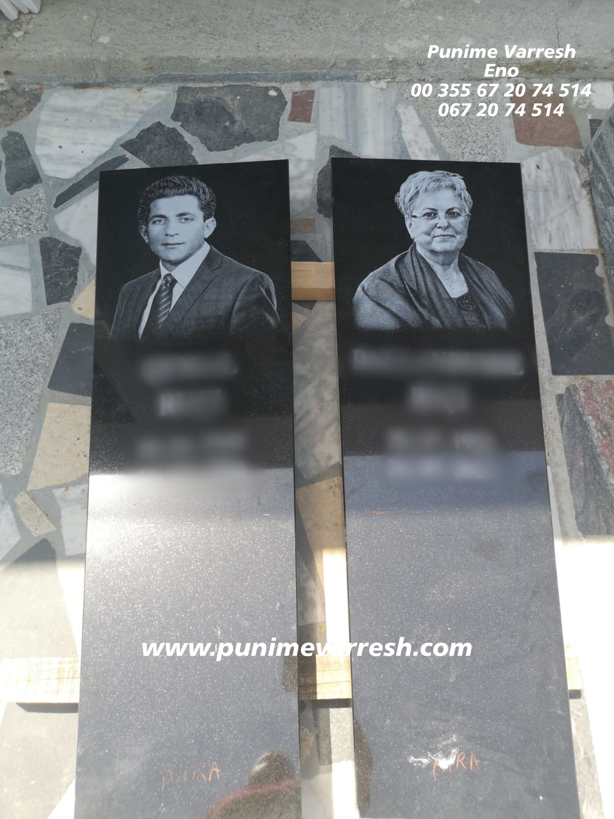 Punime Varresh Me Pikture ( Portret ) Te gdhendur Ne Granit